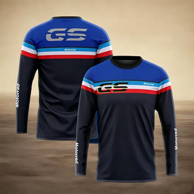 Men'S Fashion T Shirts - Camiseta de manga comprida para motociclistas,