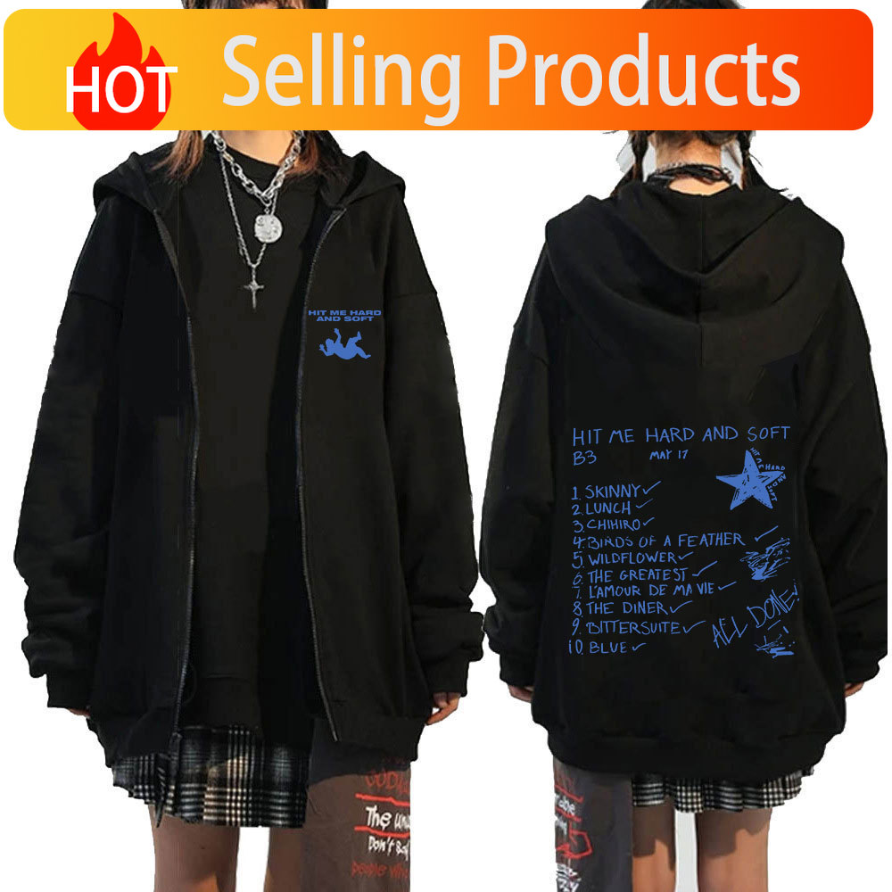 Hit Me Hard and Soft 2024 Tour - Mens Fashion Zip Up Hoodies avaliação e preço