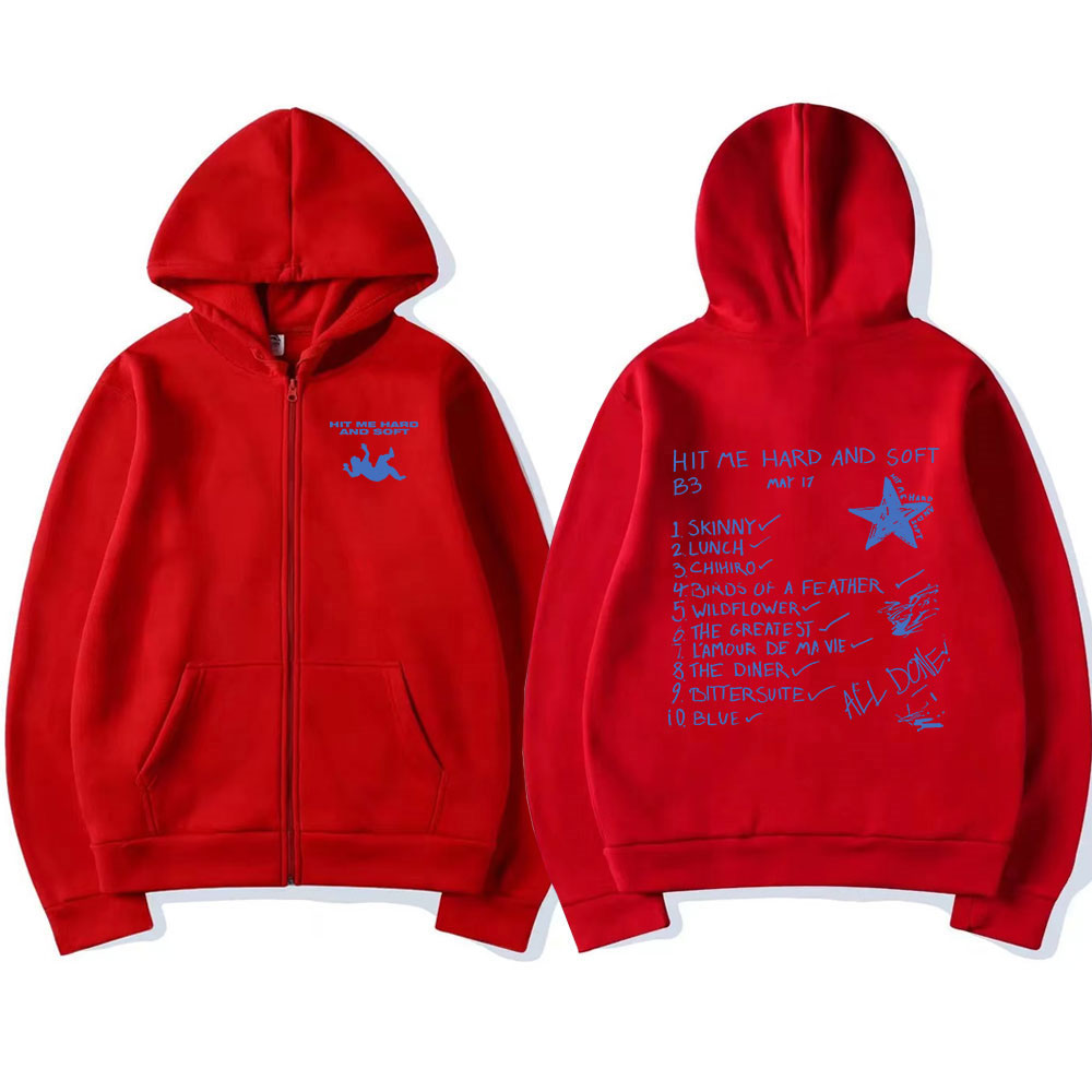 Hit Me Hard and Soft 2024 Tour - Mens Fashion Zip Up Hoodies avaliação e preço