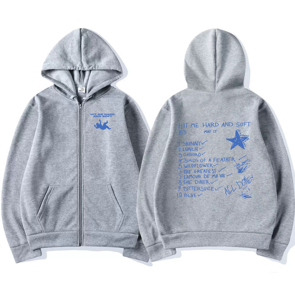 Hit Me Hard and Soft 2024 Tour - Mens Fashion Zip Up Hoodies avaliação e preço