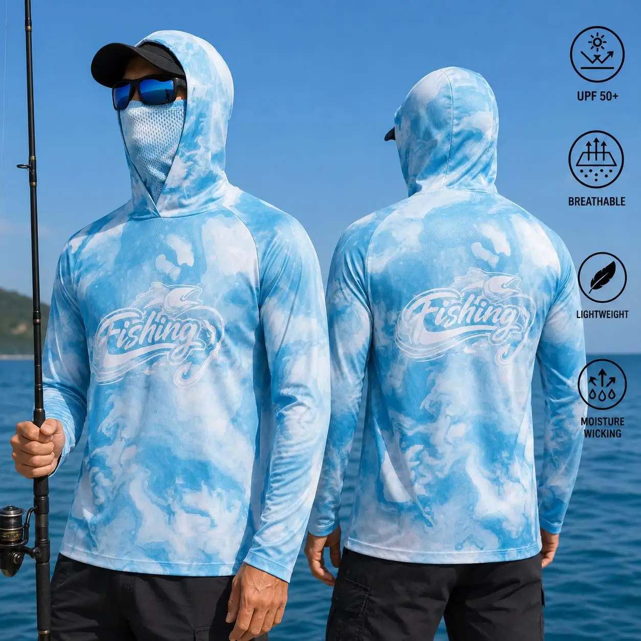 Camisa de pesca masculina com  - Mens Fashion Summer avaliação e preço