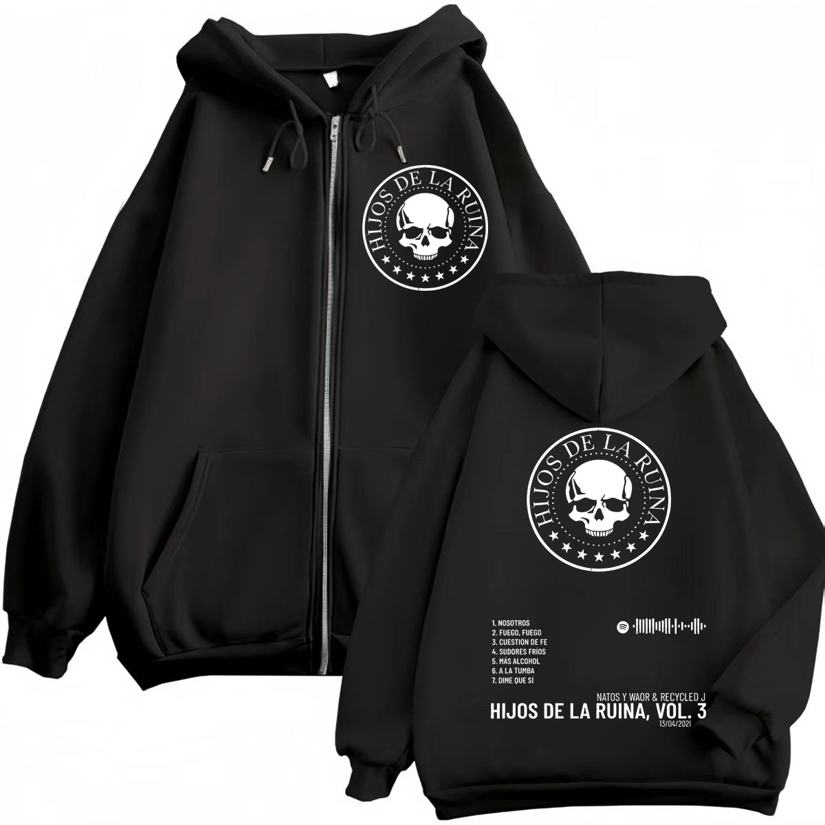 Moletom com Zíper Rap Duo Nato - Mens Fashion Zip Up Hoodies avaliação e preço