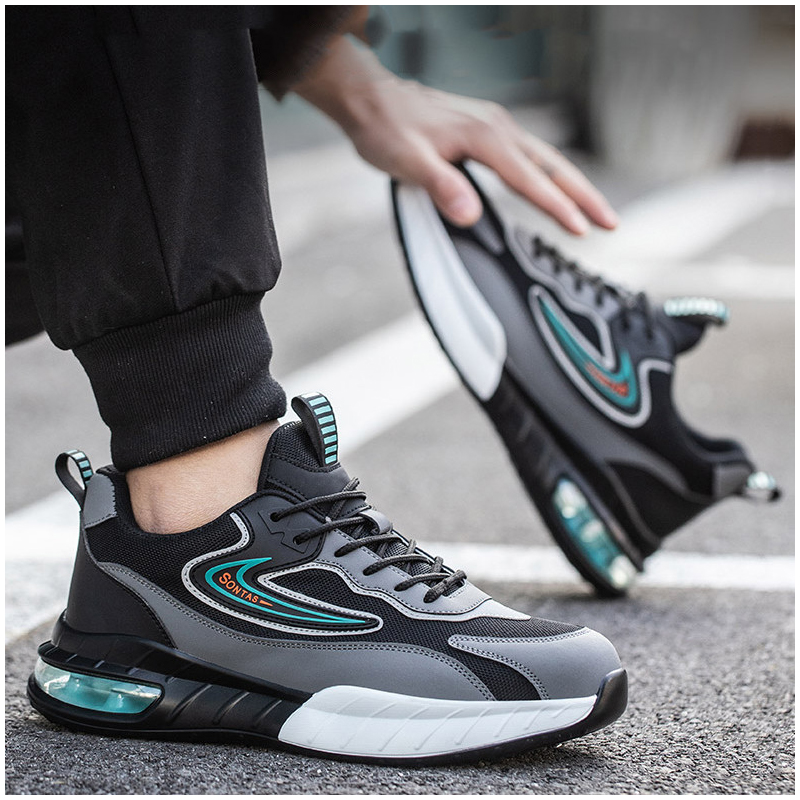Moda masculina biqueira de aço - Mens Fashion Trainers avaliação e preço