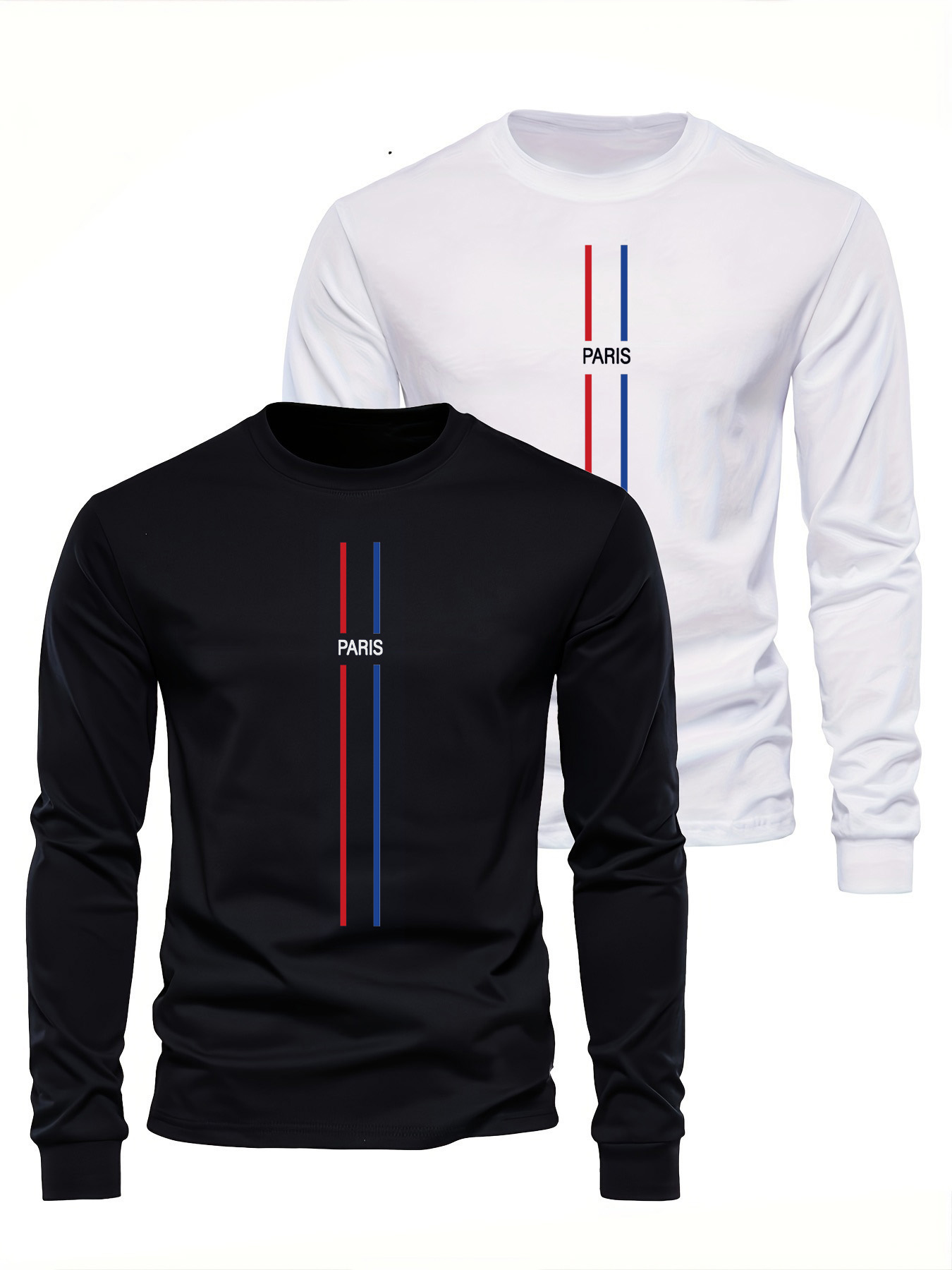 Camiseta Masculina de Manga Lo - Men'S Fashion T Shirts avaliação e preço