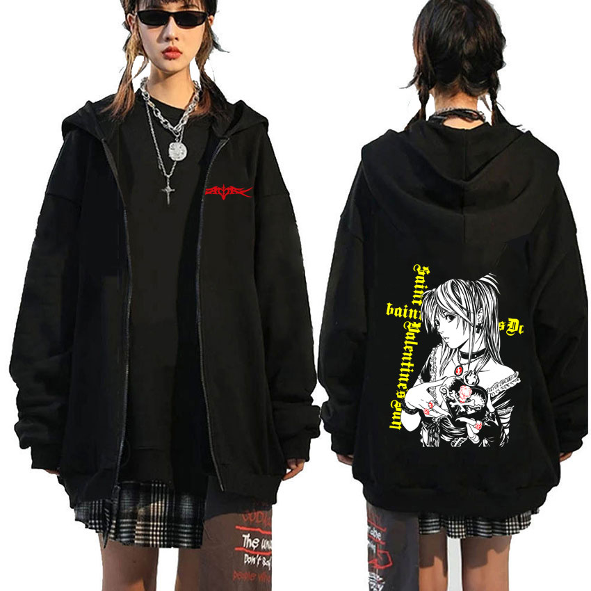 Moletom com Zíper Anime Death  - Mens Fashion Zip Up Hoodies avaliação e preço