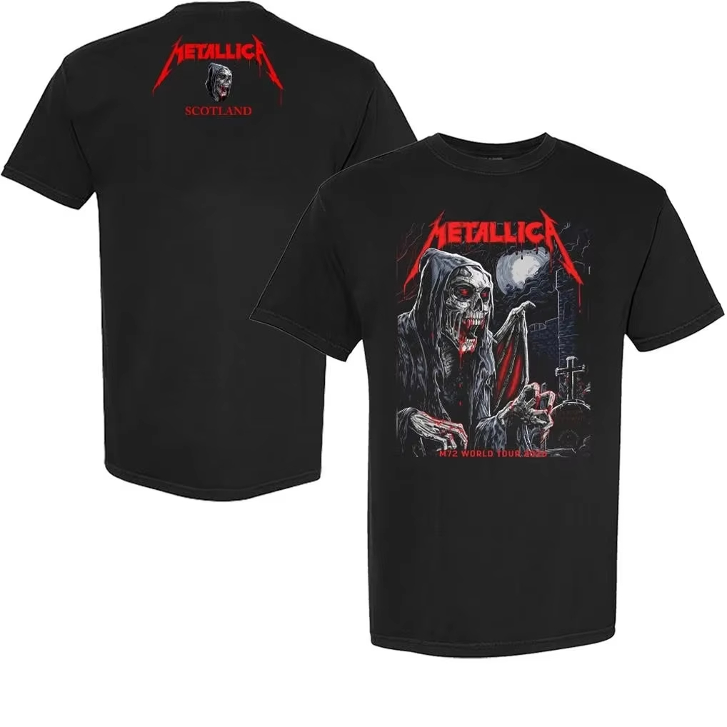 Metallica M72 World Tour Glasg - Poster Men Fashion avaliação e preço