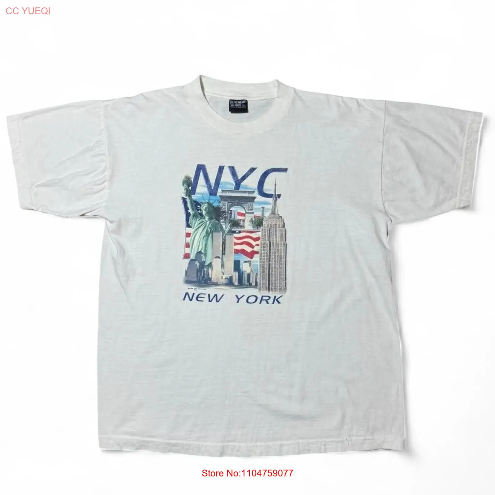 Camiseta Vintage Y2K Souvenir  - Men'S Fashion New York avaliação e preço