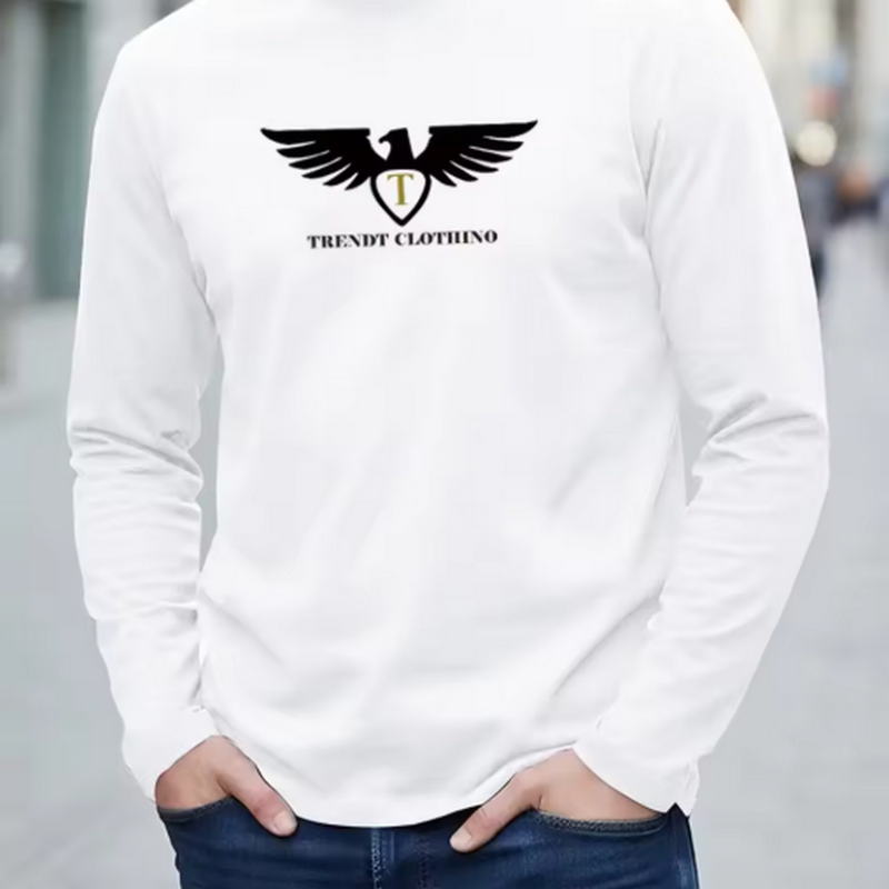 Nova camiseta de manga comprid - Men'S Fashion T Shirts avaliação e preço