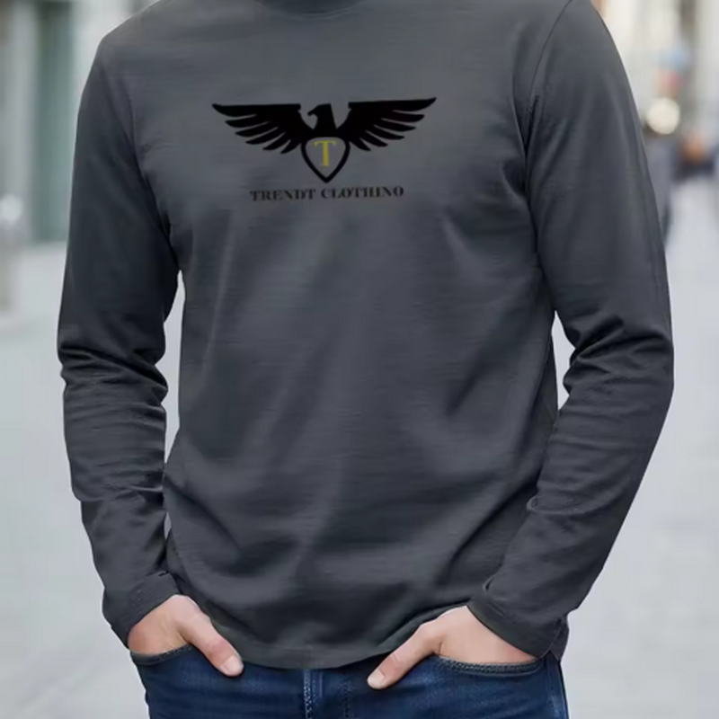 Nova camiseta de manga comprid - Men'S Fashion T Shirts avaliação e preço